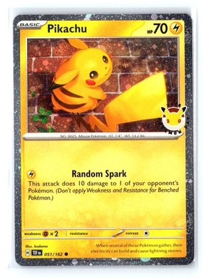 POKEMON PIKACHU 051 TEMPORAL FORCES NM COSMOS HOL0