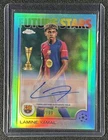 LAMINE YAMAL 2024-25 TOPPS CHROME UCC FUTURE STARS AUTO AQUA REFRACTOR 66/199