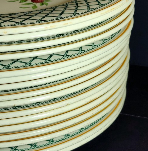 4- Villeroy & Boch Basket Pattern 12.75" CHOP Plates Platters Germany Fruit Base - Picture 8 of 12