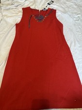TOMMY HILFIGER WOMEN'S LRG SLEEVELESS TANK  DRESS~RED~NWT