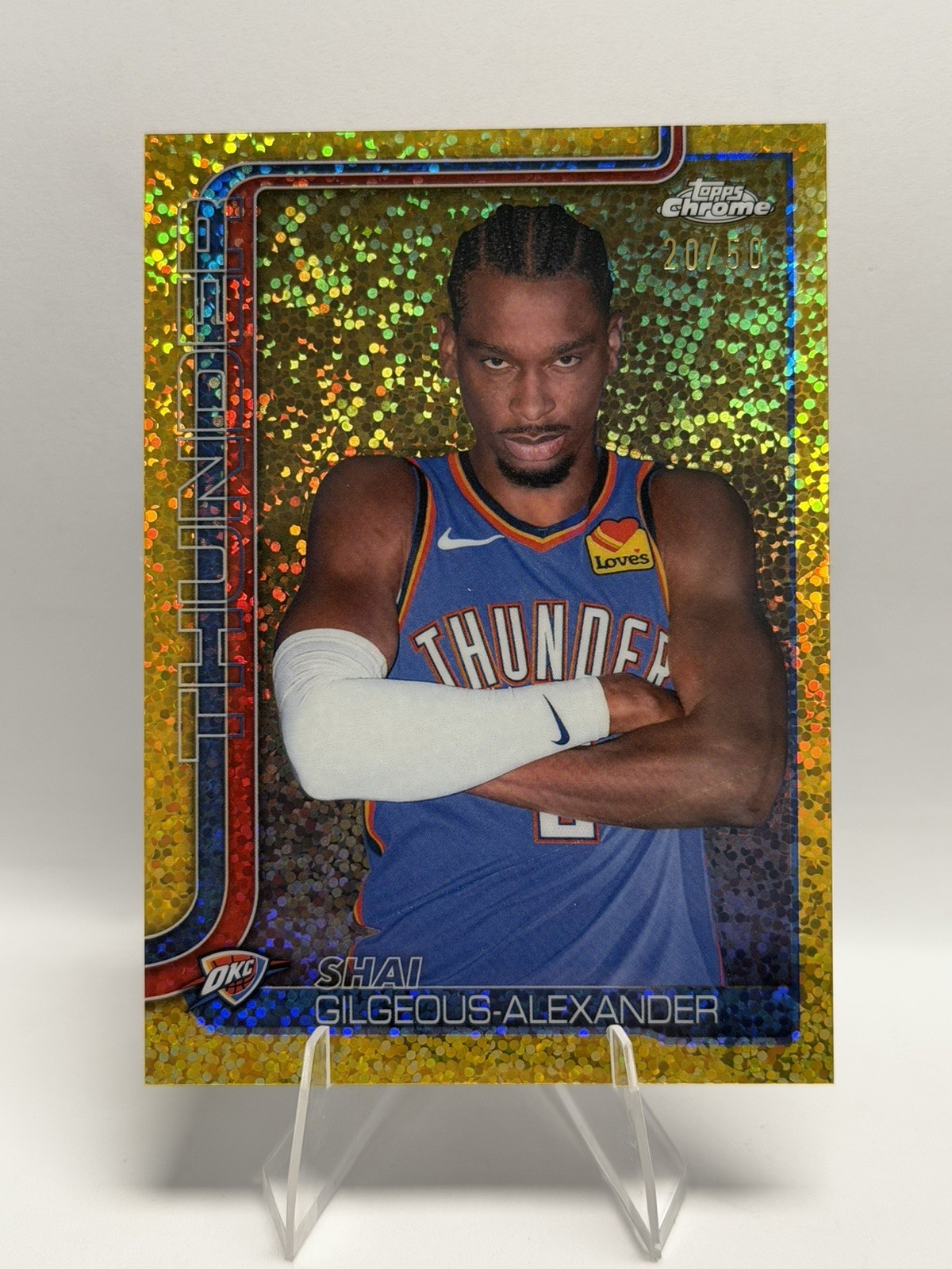 2025-26 Topps Chrome Shai Gilgeous-Alexander Image Variation Gold Speckle #/50
