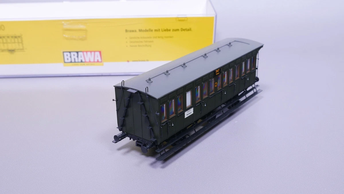 H0 DC Brawa 45604 Abteilwagen 4. Kl. 3947 Stuttgart DRG OVP #ST_613