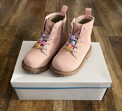 Carter s Shoes Beatris Little Girls Ankle Boots with Shoelace Charms Size 7 NIB