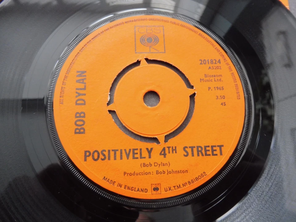 Bob Dylan – Positively 4th Street c/w From A Buick 6 1965 UK 45 CBS - Image 2 of 3
