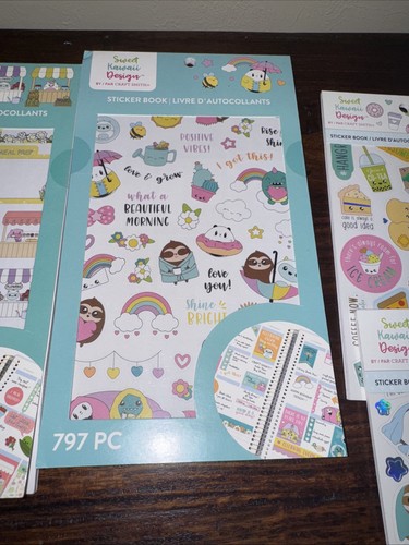 The Happy Planner Sweet Kawaii Once More W/ Love Lot Of 7 Sticker Books Planning - Picture 5 of 8