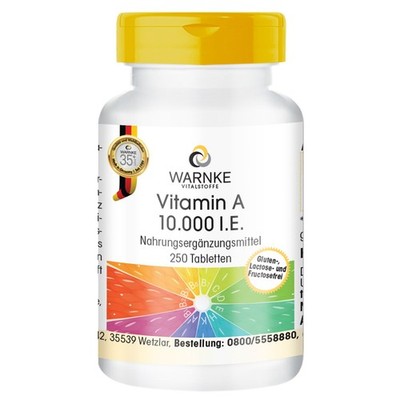 Vitamin A 10.000 I.E.   Hochdosiertes Retinol | Warnke Vitalstoffe