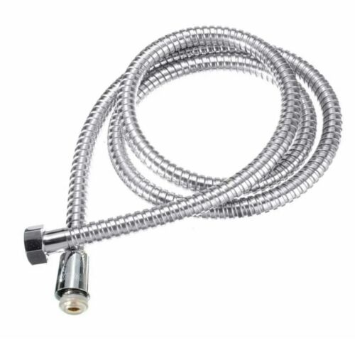 SHOWER HOSE 1.2/1.5/2M FLEXIBLE STAINLESS STEEL CHROME LONG BATHROOM PIPE UK - Picture 2 of 3