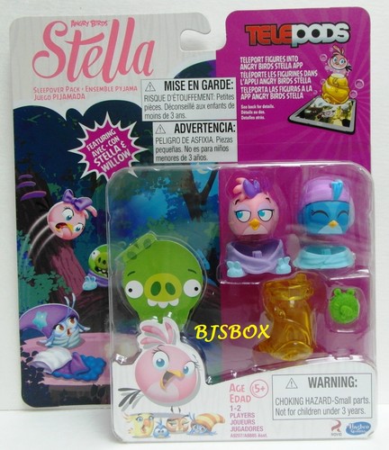 Angry Birds Stella 4 Figures 2+2 Pack Sleepover & Treats Pack Telepods App New - Bild 3 von 4