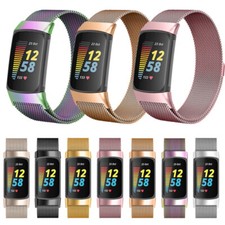 For Fitbit Charge 6 5 Replacement Milanese Band Stainless Steel Magnet Strap