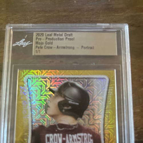 Pete Crow-Armstrong 2020 Leaf Draft Rookie Card 1/1 Portrait ProProduction Proof - Picture 2 of 4