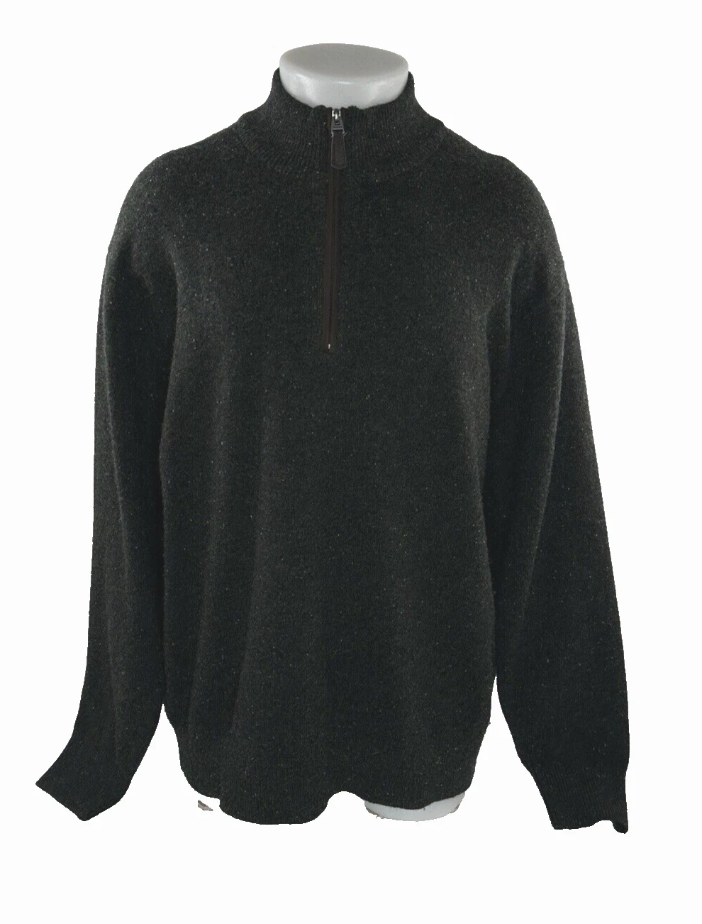 Orvis - Quater Zip 100% Wool Mens XL. Pullover Sweater