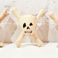 SKULL + BONES - mini sculpture by Denise Greenwood Loveless 2022 NEW