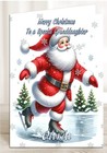 Personalised Christmas Card Santa Son Daughter Grandson Granddaughter Niece