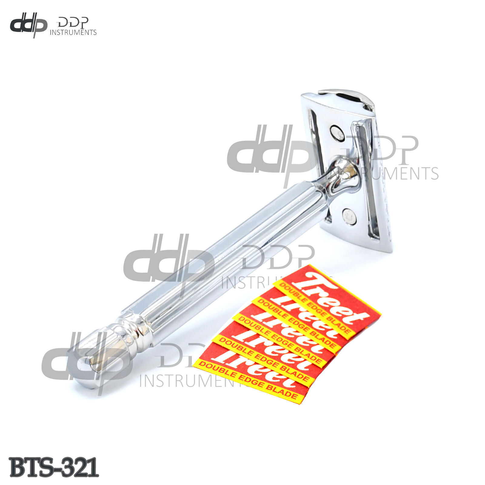 Double edge safety razor shaver cut throat shaving + 5 Blades BTS-321