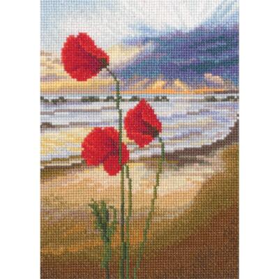 RTO Kreuzstich Set ''Im Moment, Poppy'', Zählmuster, 12,5x17,5cm