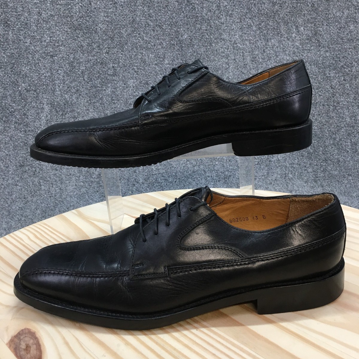 Wright Men’s Size 9.5 E Wide VINTAGE Black Leather Oxfords Lace Up Dress Shoes  Wright Arch Support Union Black Derby Leather Dress Shoes  main image 4