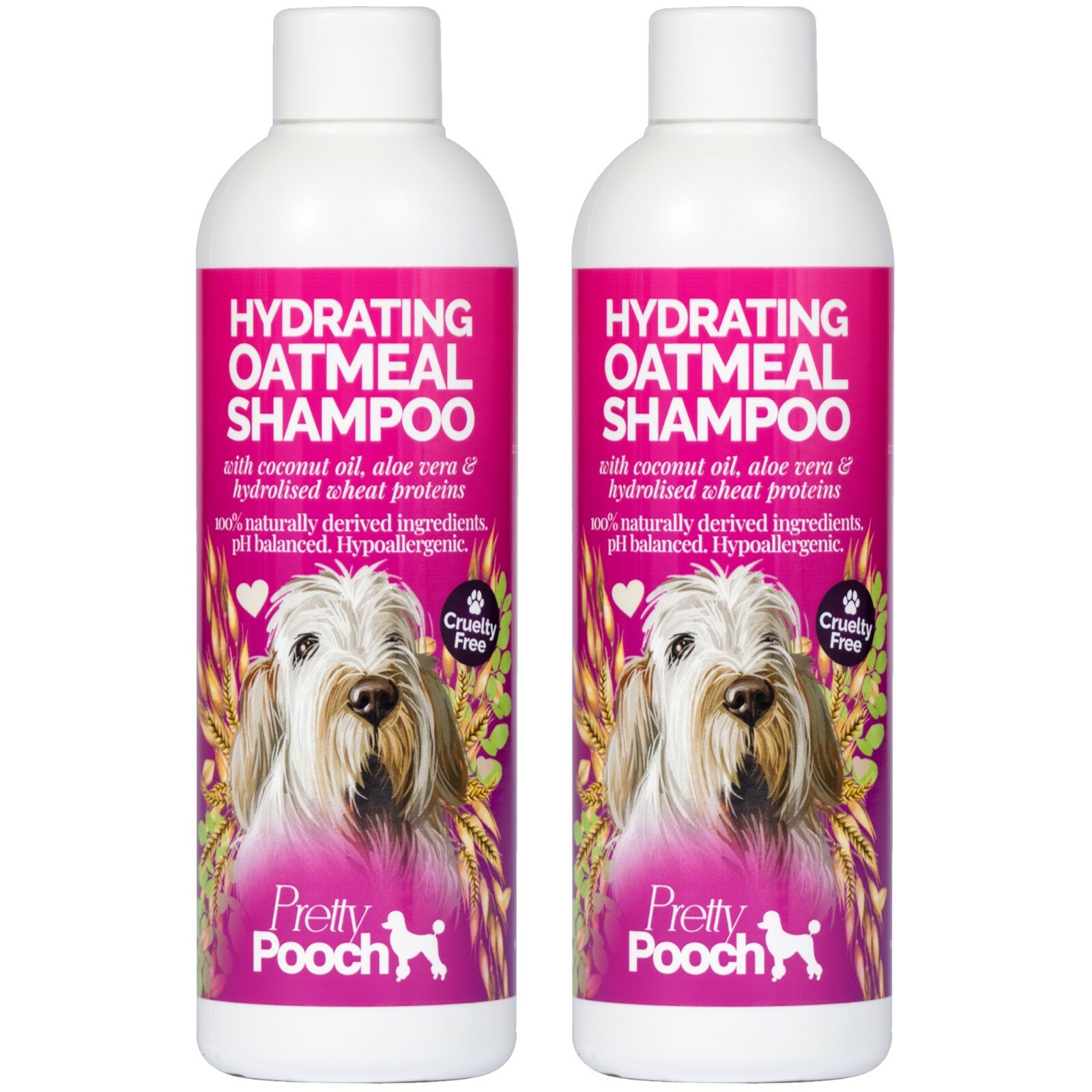 Oatmeal Dog Shampoo Natural Hypoallergenic Dry Itchy Sensitive Skin 500ml