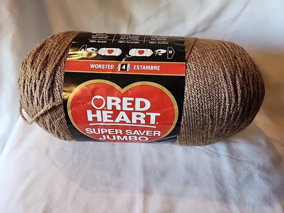 Hilo Red Heart Café Latte Red Heart Jumbo Super Saver 4 capas, 100 acrílico - 14 oz Foto 2 de 4