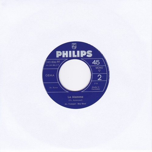 7" Si ROY ETZEL / Melancholie / La Mamma 1965 - Bild 6 von 6