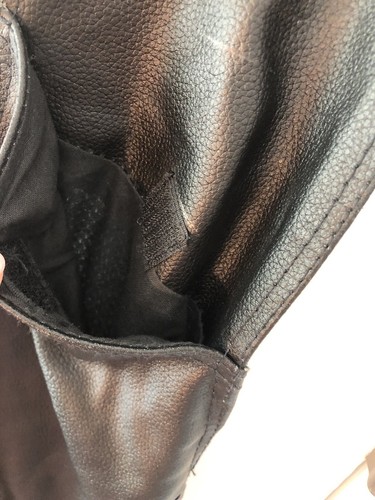 Highway Leather Removable Lined Chaps Motorcycle Riding Bikers Chap Black 3XL - Picture 6 of 17