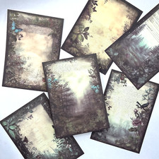 Forest Notes Paper Sheets Junk Journal Collage Scrapbooking