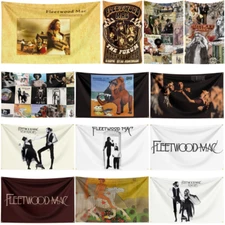 Fleetwood Mac Rock Band Flag Banner Tapestry Wall Hanging Art + 4 Brass Grommets