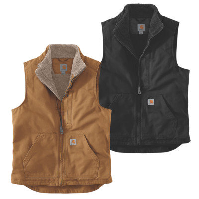 Carhartt Washed Duck Sherpa Lined Mock Neck Vest Gefütterte Weste V33 104277