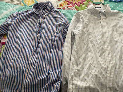 Vintage Bass Mens Shirts Sz XL Plaids Stripe Exc Condition