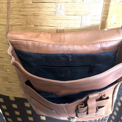 Le Donne Leather Vertical Flap Over Backpack/Shoulder/Crossbody Bag, Tan Le Donne Leather Vertical Flap Over Backpack/Shoulder  main image 2