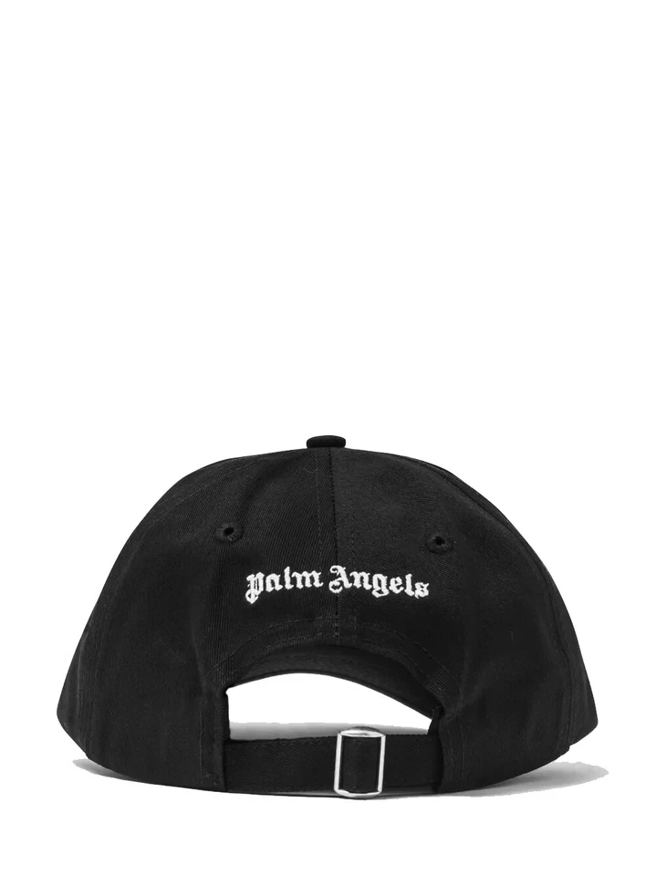 Auténtica gorra de béisbol Palm Angels para hombre negra con logotipo bordado de algodón Foto 2 de 3