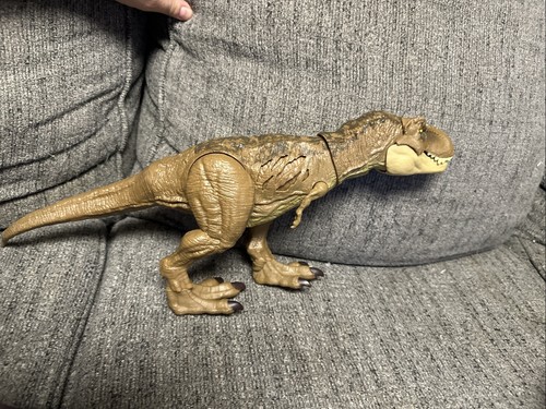 Jurassic World TYRANNOSAURUS REX Danni Dinosauro Campo Cretaceo Mattel - Foto 3 di 4