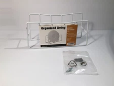 ORGANIZED LIVING Plastic Lid Holder Plate Rack Pot Storage Kitchen Cabinet White