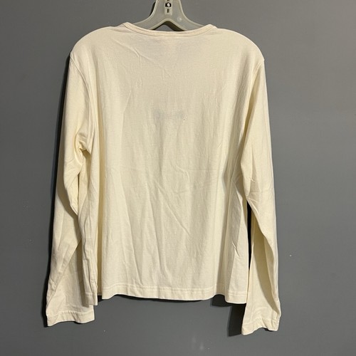 Woolrich Ecru Top Women's Sz S Long Sleeve Snowflake Pullover - Picture 3 of 7