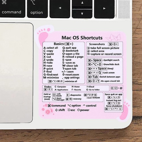 Shortcuts Sticker For Mac OS System New Shortcut Key Sticker Word Excel Decal - Photo 8/10