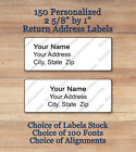 150 Personalized Plain Peel & Stick Self Adhesive Printed Return Address Labels