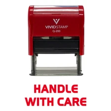 Handle With Care Self Inking Rubber Stamp