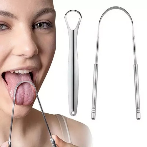 Zungenschaber Reiniger Edelstahl 3er Pack für Zahnpflege Hygiene Mund Mund - Bild 7 von 7