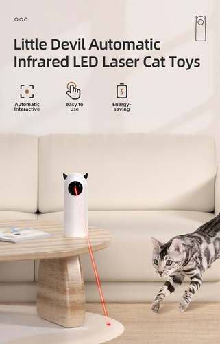 Interactive Cat Laser Toys Automatic Smart Teasing Pet Handheld Battery Power AU - Picture 10 of 26