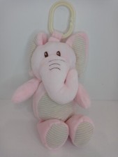 Kellytoy Plush Pink ELEPHANT Clip-On Lovey Plush