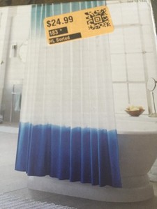 Threshold Dip Dye Shower Curtain Blue White