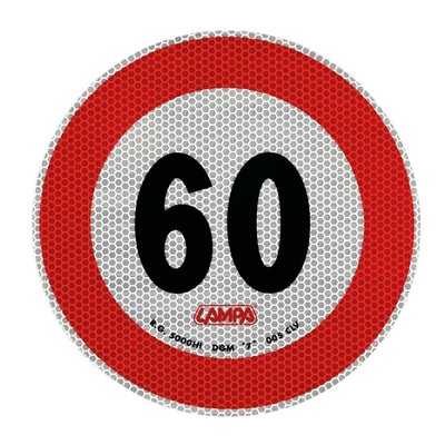 Scheibe Limit Speed ? 60 Km Aufkleber Retroreflektierenden Genehmigt