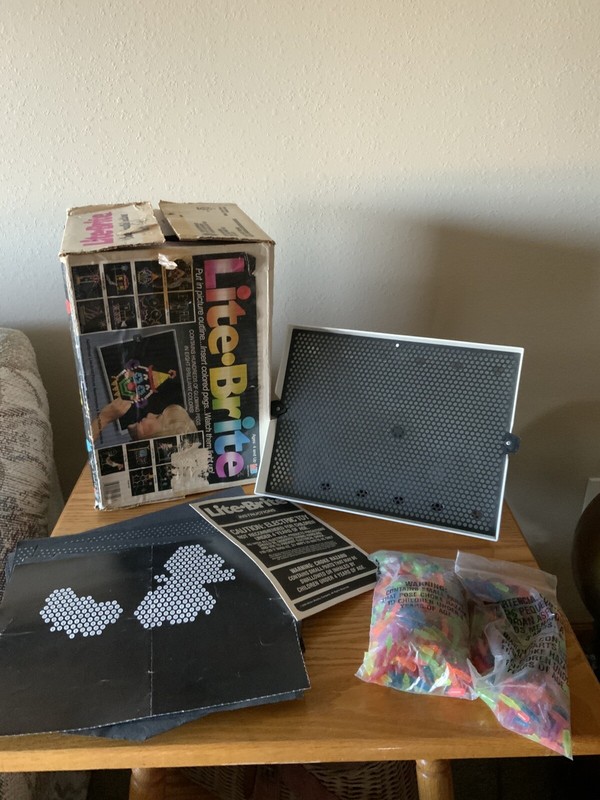 1990 Lite Brite Toy Original Box, Milton Bradley