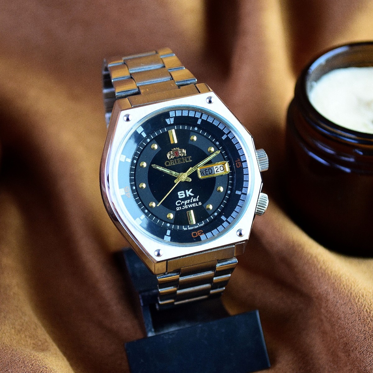 Christian　オリエント Citizen Crystal Seven 33 Jewels automatic ACSS3007-Y/ case