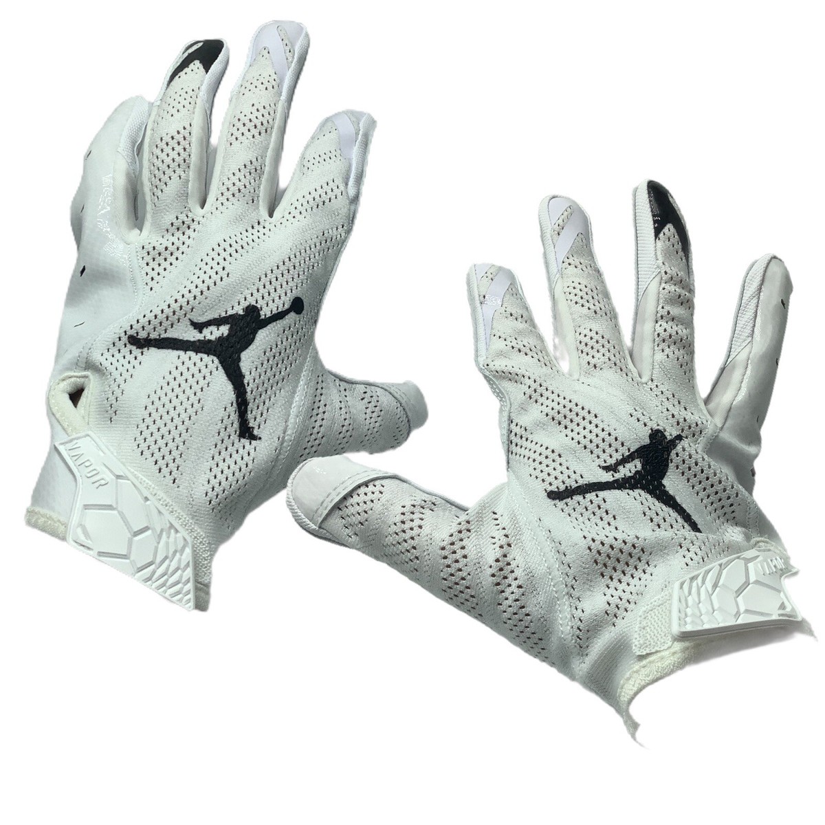 Nike Jordan Vapor Knit Football Gloves Men's Large White