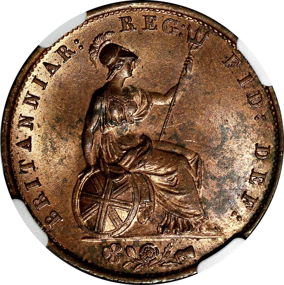 GREAT BRITAIN Victoria (1837-1901) 1855 1/2 Penny NGC MS64 RB 28 mm KM# 726 (17) - Image 4 of 4