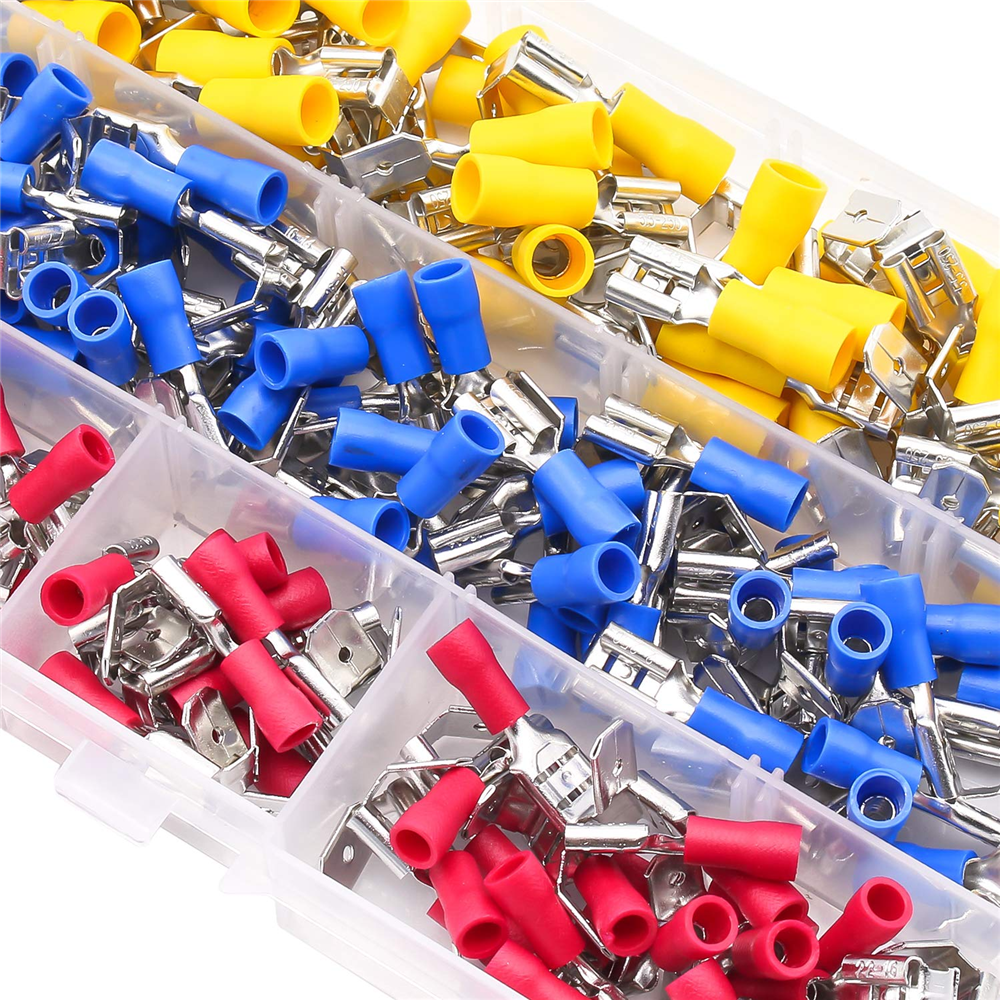 10pcs 20CM 2.8MM/4.8MM/6.3mm 2.8/4.8/6.3 Female Spade Crimp Terminal Connector With Wire Red Black For Rocker Switch - 13 - View #10