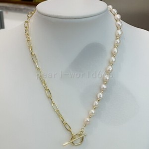 Authentic 18inch Design Magnificent AAA+ Akoya White Pearl Necklace 14k Gold Plated