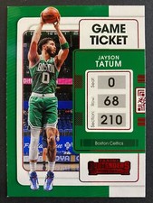Jayson Tatum 2021-22 Panini Contenders Basketball Game Ticket Red Celtics #44