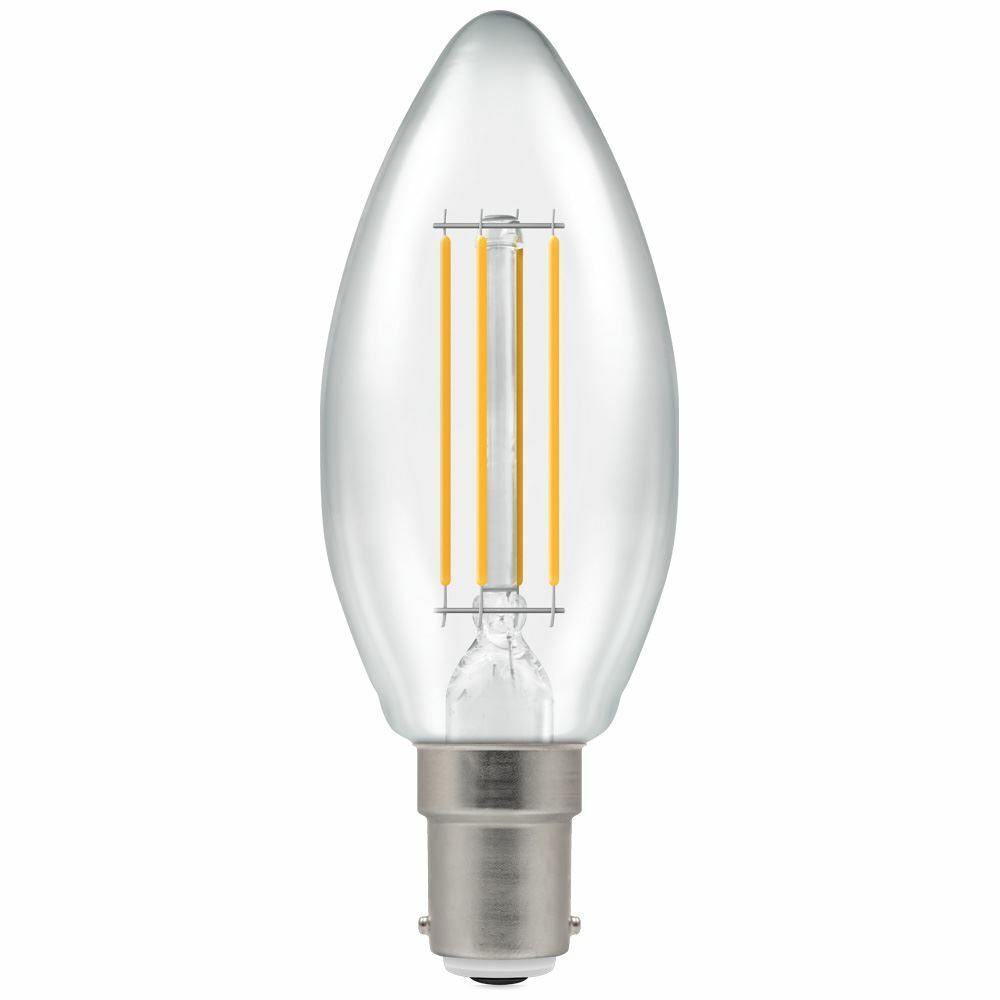 CROMPTON LED Candle Filament Clear Dimmable  5W  2700K  SBC B15d