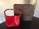 Authentic LOUIS VUITTON Epi Small Shoulder Bag Leather Castilian Red